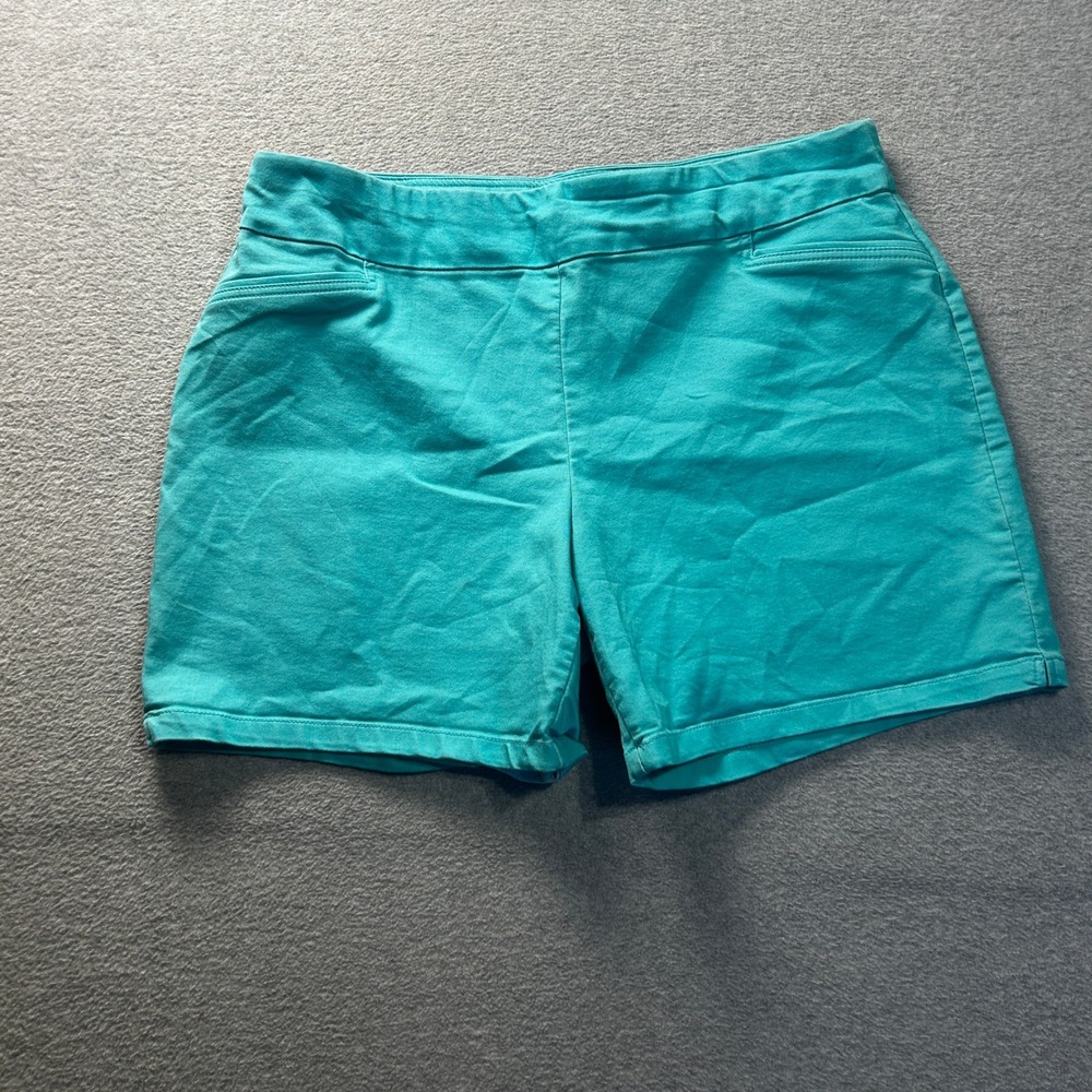 Casual Shorts Womens 18 Regular Aqua Effortless Mid Rise Stretch Croft Barrow